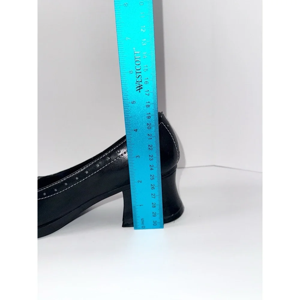 Vintage Y2K Chunky Platform Heel Pump Whimsigoth Bow Dark Academia Grunge Size 7 - Picture 13 of 16